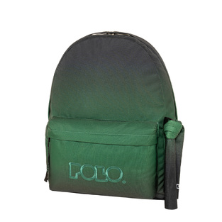 POLO ΣΧΟΛΙΚΗ ΤΣΑΝΤΑ ΣΑΚΙΔΙΟ ΠΛΑΤΗΣ ΜΕ ΜΑΝΤΗΛΙ 23lt GRADIENT ΜΑΥΡΟ ΠΡΑΣΙΝΟ 901162 8418