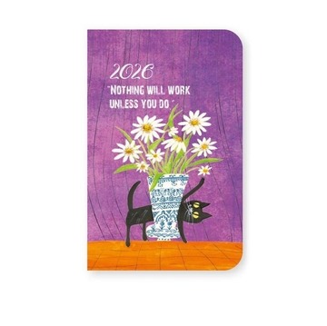 2026 ΗΜΕΡΟΛΟΓΙΟ ΑΤΖΕΝΤΑ ΕΒΔΟΜΑΔΑ ΣΕ ΔΥΟ ΣΕΛΙΔΕΣ ΜΕΓΑΛΗ 8,6x12,7cm ΚΑΛΛΙΤΕΧΝΙΚΗ a ΓΑΤΑ ΣΕ ΒΑΖΟ ΜΕ ΛΠΟΥΛΟΥΔΙΑ 61031 (ΛΙΝΑΡΔΑΤΟΣ)