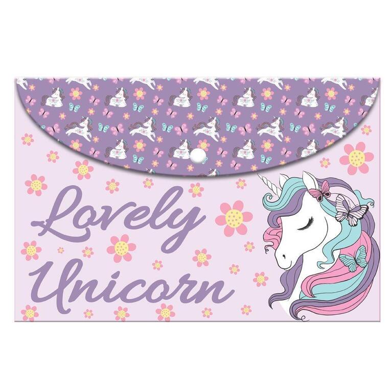 MUST TEAM ΦΑΚΕΛΟΣ ΜΕ ΚΟΥΜΠΙ ΠΛΑΣΤΙΚΟΣ A4 (21x29,7cm) LOVELY UNICORN 586498