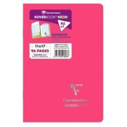 CLAIREFONTAINE KOVERBOOK ΣΗΜΕΙΩΜΑΤΑΡΙΟ ΚΑΡΦΙΤΣΑ ΜΕ ΠΛΑΣΤΙΚΟ ΕΞΩΦΥΛΛΟ 11x17cm ΜΕ ΓΡΑΜΜΕΣ 48φ ΦΟΥΞΙΑ