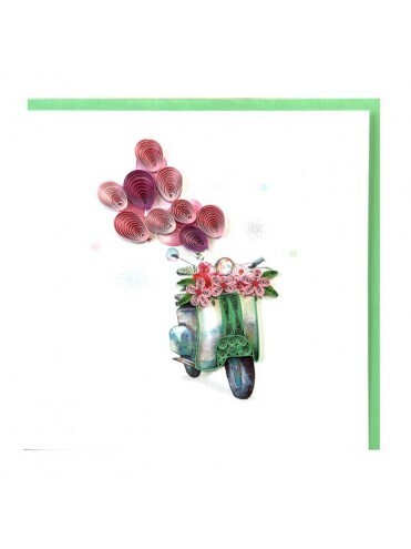 TENDANCES PETITS PETALES ΕΥΧΕΤΗΡΙΑ ΚΑΡΤΑ 15x15cm PP13C ΒΕΣΠΑ ΜΠΑΛΟΝΙΑ