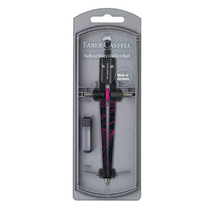 FABER CASTELL ΔΙΑΒΗΤΗΣ ΜΕ ΒΙΔΑ TWISTER 2022 ΜΑΥΡΟ ΜΕ ΦΟΥΞΙΑ 574482