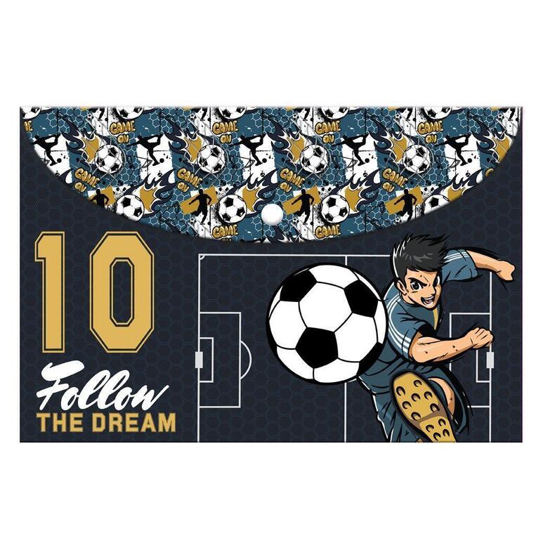 MUST TEAM ΦΑΚΕΛΟΣ ΜΕ ΚΟΥΜΠΙ ΠΛΑΣΤΙΚΟΣ A4 (21x29,7cm) FOOTBALL FOLLOW THE DREAM 586497