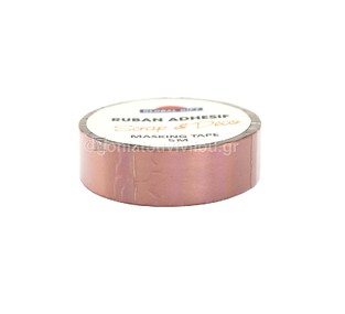 GLOBAL GIFT MASKING TAPE ΑΥΤΟΚΟΛΛΗΤΗ ΤΑΙΝΙΑ ΧΕΙΡΟΤΕΧΝΙΑΣ 5m ΡΟΖ ΧΡΥΣΟ 933610