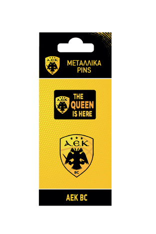 PINS ΜΕΤΑΛΛΙΚΑ ΑΕΚ ΜΠΑΣΚΕΤ 1 THE QUEEN IS HERE HPPIN0012