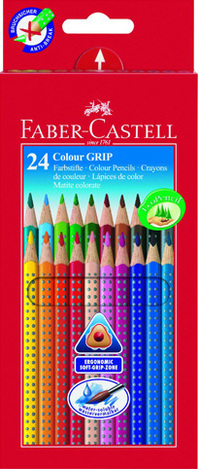 FABER CASTELL ΞΥΛΟΜΠΟΓΙΕΣ ΑΚΟΥΑΡΕΛΑΣ COLOUR GRIP 2001 24 ΧΡΩΜΑΤΑ 112424