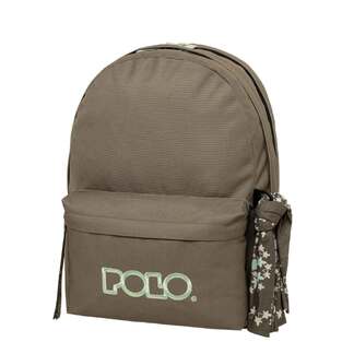 POLO ΣΧΟΛΙΚΗ ΤΣΑΝΤΑ ΣΑΚΙΔΙΟ ΠΛΑΤΗΣ ORIGINAL DOUBLE SCARF 30lt ΓΚΡΙ ΜΕ ΒΕΡΑΜΑΝ ΓΡΑΜΜΑΤΑ 901235 2759