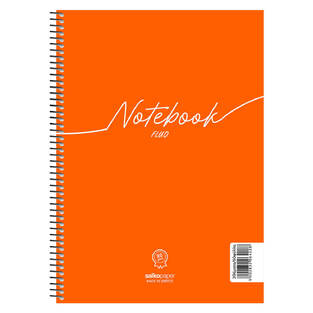 SALKO ΤΕΤΡΑΔΙΟ ΣΠΙΡΑΛ A4 (21x29,7cm) 2 ΘΕΜΑΤΩΝ 60φ NOTEBOOK FLUO ΠΟΡΤΟΚΑΛΙ 6427