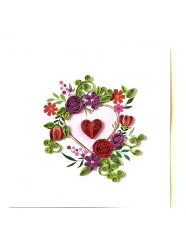 TENDANCES PETITS PETALES ΕΥΧΕΤΗΡΙΑ ΚΑΡΤΑ 15x15cm PP27C ΚΑΡΔΙΕΣ ΛΟΥΛΟΥΔΙΑ
