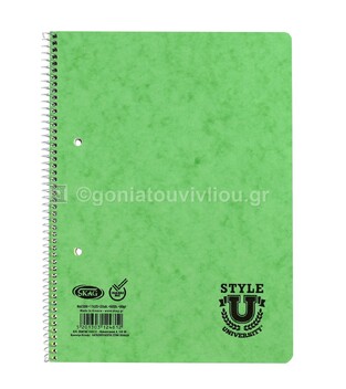 SKAG ΤΕΤΡΑΔΙΟ ΣΠΙΡΑΛ 17x25cm 2 ΘΕΜΑΤΩΝ 60φ ΠΡΕΣΠΑΝ STYLE ΠΕΡΦΟΡΕ ΜΕ ΤΡΥΠΕΣ ΛΑΧΑΝΙ 124812