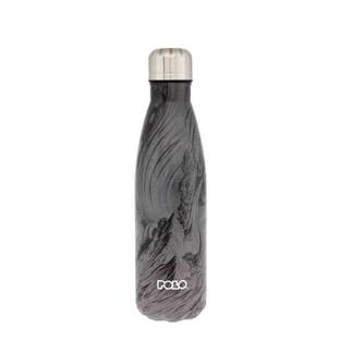 POLO ΜΠΟΥΚΑΛΙ ΘΕΡΜΟΣ STAINLESS STEEL 500ml ΜΑΥΡΟ ΜΕ ΓΚΡΙ ΛΕΠΤΟΜΕΡΕΙΕΣ 949004SET3