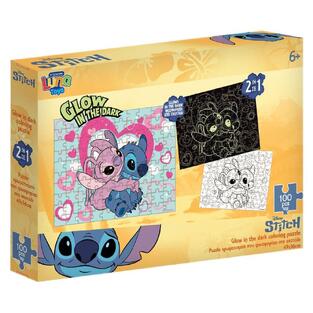LUNA TOYS ΠΑΖΛ ΧΡΩΜΑΤΙΣΜΟΥ ΔΥΟ ΟΨΕΩΝ 100 ΤΕΜΑΧΙΩΝ GLOW IN THE DARK STITCH 565647
