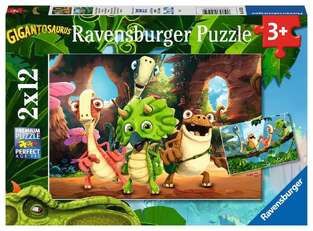 RAVENSBURGER ΠΑΖΛ 2X12τεμ ΓΙΓΑΝΤΟΣΑΥΡΟΣ 05125
