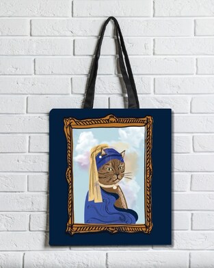 BRAINFOOD ΥΦΑΣΜΑΤΙΝΗ ΣΟΥΕΤ ΤΣΑΝΤΑ ΜΕ ΦΕΡΜΟΥΑΡ 38x42cm ΓΑΤΑ ΑΝΑΓΕΝΝΗΣΗ