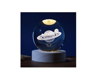 I TOTAL CRYSTAL LED LAMP SATURN MEDIUM ΔΙΑΚΟΣΜΗΤΙΚΗ ΛΑΜΠΑ ΜΕ ΦΩΣ ΠΛΑΝΗΤΗΣ ΚΡΟΝΟΣ 8cm XL2714A