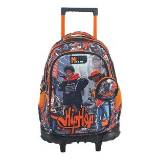 MUST TEAM ΣΧΟΛΙΚΗ ΤΣΑΝΤΑ ΣΑΚΙΔΙΟ TROLLEY ΤΡΟΛΕΙ ΔΗΜΟΤΙΚΟΥ 3 ΘΗΚΕΣ HIP HOP 587634