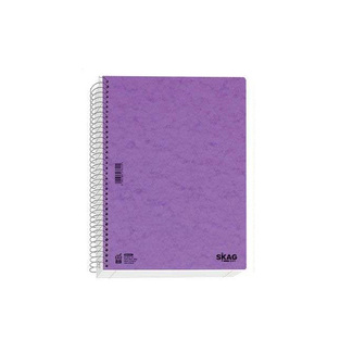 SKAG ΤΕΤΡΑΔΙΟ ΣΠΙΡΑΛ 17x25cm 5 ΘΕΜΑΤΩΝ 150φ ΠΡΕΣΠΑΝ PRESPAN STYLE ΠΕΡΦΟΡΕ ΜΕ ΤΡΥΠΕΣ ΜΩΒ 124843