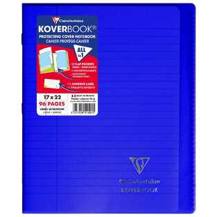 CLAIREFONTAINE KOVERBOOK ΤΕΤΡΑΔΙΟ ΣΗΜΕΙΩΜΑΤΑΡΙΟ ΚΑΡΦΙΤΣΑ ΜΕ ΠΛΑΣΤΙΚΟ ΕΞΩΦΥΛΛΟ 17x22cm ΜΕ ΓΡΑΜΜΕΣ 48φ ΜΠΛΕ