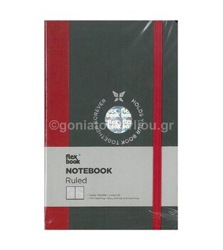 FLEXBOOK GLOBAL NOTEBOOK 9x14cm RULED 192 PAGES IVORY ΣΗΜΕΙΩΜΑΤΑΡΙΟ ΜΠΟΡΝΤΩ ΛΙΝΟΔΕΤΟ ΜΕ ΛΑΣΤΙΧΟ ΜΕ ΓΡΑΜΜΕΣ 2100018 (THE WRITING FIELDS)
