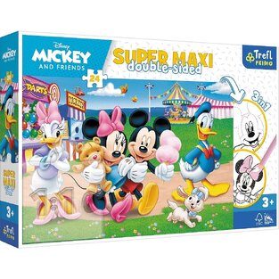 TREFL PRIMO PUZZLE ΠΑΖΛ 24 ΤΕΜΑΧΙΩΝ ΔΙΠΛΗΣ ΟΨΗΣ 3 ΣΕ 1 40x60cm MICKEY AND FRIENDS