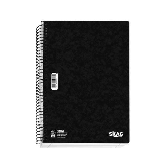 SKAG ΤΕΤΡΑΔΙΟ ΣΠΙΡΑΛ 17x25cm 1 ΘΕΜΑΤΟΣ 30φ BASIC ΜΑΥΡΟ 312820