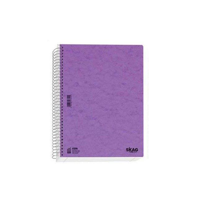SKAG ΤΕΤΡΑΔΙΟ ΣΠΙΡΑΛ 17x25cm 4 ΘΕΜΑΤΩΝ 120φ ΠΡΕΣΠΑΝ PRESPAN STYLE ΠΕΡΦΟΡΕ ΜΕ ΤΡΥΠΕΣ ΜΩΒ 124836
