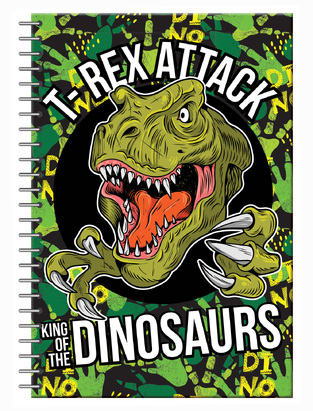 BACK ME UP ΤΕΤΡΑΔΙΟ ΣΠΙΡΑΛ 17x25cm 2 ΘΕΜΑΤΩΝ 70φ T REX ATTACK 35712402