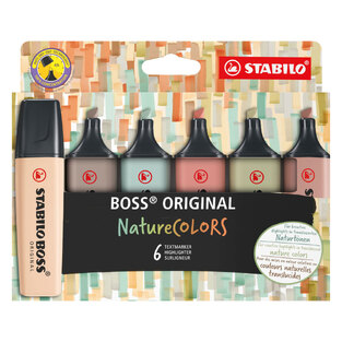 STABILO BOSS ORIGINAL ΣΕΤ 6 ΧΡΩΜΑΤΑ ΜΑΡΚΑΔΟΡΟΙ ΥΠΟΓΡΑΜΜΙΣΗΣ NATURE 70622