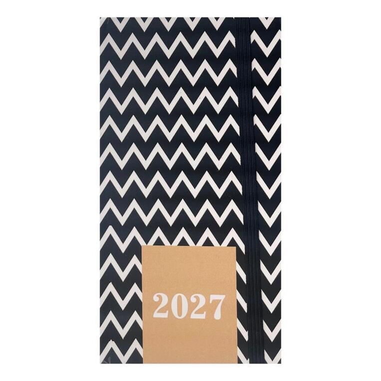 2027 ΗΜΕΡΟΛΟΓΙΟ ΕΒΔΟΜΑΔΙΑΙΟ ΑΤΖΕΝΤΑ 8x16cm MUST TEAM BLACK AND WHITE ΖΙΚ ΖΑΚ ΜΕ ΛΑΣΤΙΧΟ 587892 (TESORO)