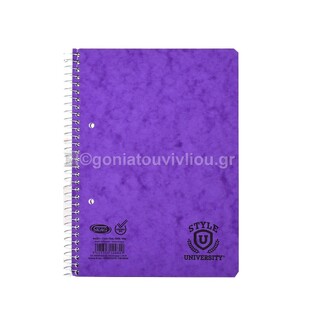 SKAG ΤΕΤΡΑΔΙΟ ΣΠΙΡΑΛ 17x25cm 3 ΘΕΜΑΤΩΝ 90φ ΠΡΕΣΠΑΝ STYLE ΠΕΡΦΟΡΕ ΜΕ ΤΡΥΠΕΣ ΜΩΒ 124829