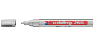 EDDING 750 ΜΑΡΚΑΔΟΡΟΣ ΑΝΕΞΙΤΗΛΟΣ ΛΑΔΙΟΥ PAINT MARKER 2MM ΑΣΗΜΙ 54