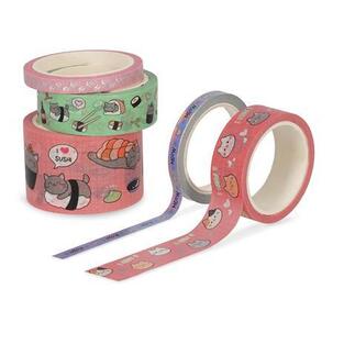 LEGAMI WASHI TAPE I LOVE SUSHI MEOW ΣΕΤ 5 τεμ TAPKIT9