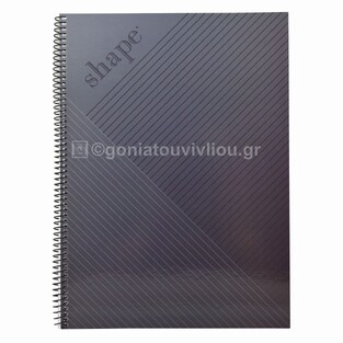 SHAPE ΤΕΤΡΑΔΙΟ ΣΠΙΡΑΛ A4 (21x29,7cm) 5 ΘΕΜΑΤΩΝ 150φ METAL ΜΠΛΕ ME1205