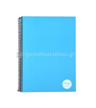 SHAPE ΤΕΤΡΑΔΙΟ ΣΠΙΡΑΛ A4 (21x29,7cm) 3 ΘΕΜΑΤΩΝ 90φ PAN TONE ΓΑΛΑΖΙΟ PA1203