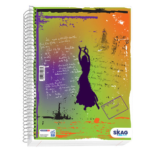 SKAG ΤΕΤΡΑΔΙΟ ΣΠΙΡΑΛ A4 (21x29,7cm) 5 ΘΕΜΑΤΩΝ 150φ UNIVERSITY FUN ΧΟΡΕΥΤΡΙΑ 300407