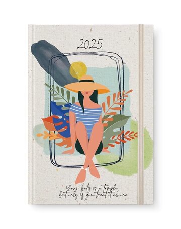 2025 ΗΜΕΡΟΛΟΓΙΟ ΗΜΕΡΗΣΙΟ 10x14cm WELLNESS c YOUR BODY IS A TEMPLE ΜΕ ΛΑΣΤΙΧΟ ΚΑΙ ΣΤΥΛΟΘΗΚΗ 52051 (ΛΙΝΑΡΔΑΤΟΣ)