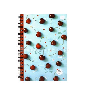 INTERDRUK ΤΕΤΡΑΔΙΟ ΣΠΙΡΑΛ 17x25cm 5 ΘΕΜΑΤΩΝ 125φ SMELL SWEET CHERRY