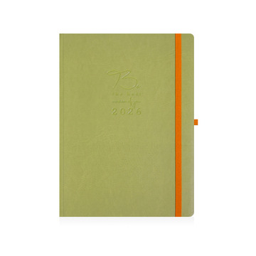 2026 ΗΜΕΡΟΛΟΓΙΟ ΗΜΕΡΗΣΙΟ FLEX 17x25cm ΛΑΧΑΝΙ ΜΕ ΠΟΡΤΟΚΑΛΙ ΛΑΣΤΙΧΟ ΚΑΙ ΣΤΥΛΟΘΗΚΗ 301 (EKDOSIS)