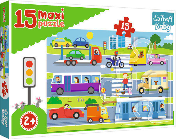 TREFL BABY MAXI ΠΑΖΛ 15 ΤΕΜΑΧΙΩΝ VEHICLES IN THE CITY 14279