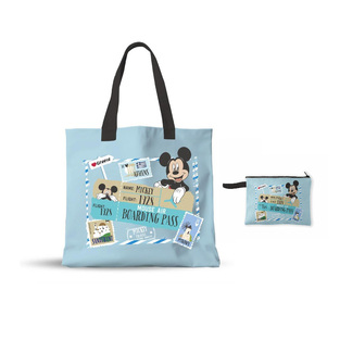 ΣΕΤ ΥΦΑΣΜΑΤΙΝΗ ΤΣΑΝΤΑ SHOPPING 39x32x11cm ΚΑΙ ΝΕΣΕΣΕΡ HELLO GREECE MICKEY 566077