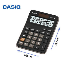 CASIO MX12B ΑΡΙΘΜΟΜΗΧΑΝΗ 12 ΨΗΦΙΩΝ ΜΠΑΤΑΡΙΑ ΗΛΙΑΚΟ ΜΑΥΡΟ