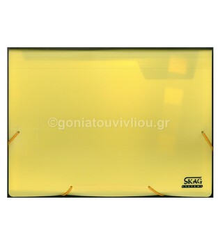 SKAG SYSTEMS ΓΡΑΜΜΑΤΙΟΘΗΚΗ ΝΤΟΣΙΕ ΦΥΣΑΡΜΟΝΙΚΑ A4 (21x29,7cm) ΜΕ ΛΑΣΤΙΧΟ 13 ΘΕΣΕΙΣ ΚΙΤΡΙΝΟ