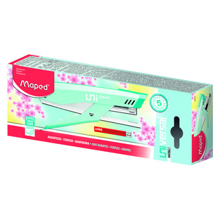MAPED UNIVERSAL METAL ΣΥΡΑΠΤΙΚΟ ΠΕΝΣΑ 24/6 26/6 20/25 PASTEL ΓΑΛΑΖΙΟ ΜΕ ΕΝΑ ΚΟΥΤΑΚΙ ΑΝΤΑΛΛΑΚΤΚΑ ΔΩΡΟ 440600