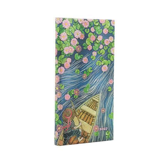 2027 ΗΜΕΡΟΛΟΓΙΟ ΕΒΔΟΜΑΔΙΑΙΟ PAPERBLANKS SLIM 9,5x18cm LOTUS RIVER (ΣΚΛΗΡΟ ΕΞΩΦΥΛΛΟ) DE19153