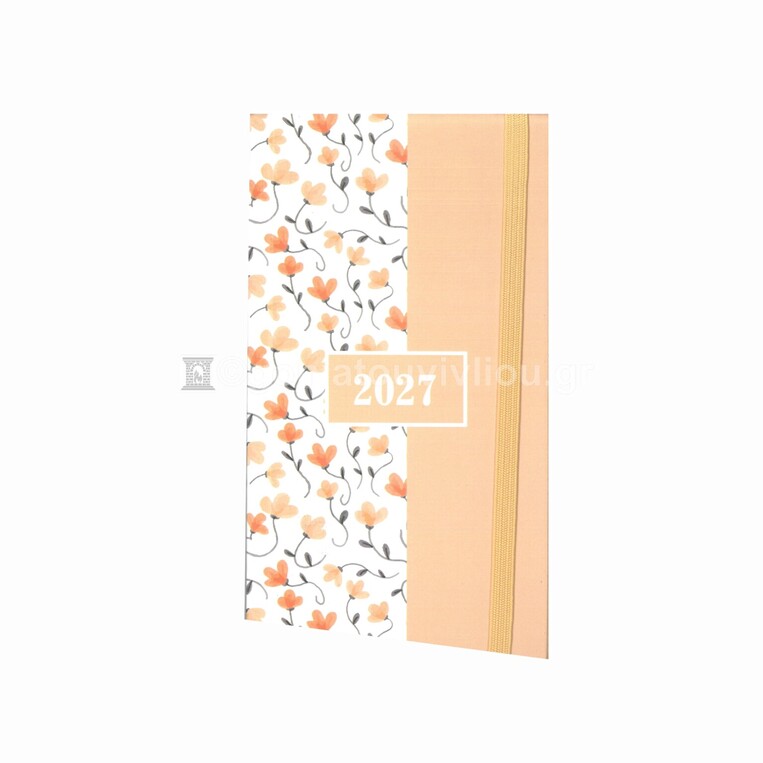 2027 ΗΜΕΡΟΛΟΓΙΟ ΕΒΔΟΜΑΔΙΑΙΟ ΑΤΖΕΝΤΑ 8x16cm BLOSSOM ΒΕΡΥΚΟΚΙ ΜΕ ΛΑΣΤΙΧΟ 587889 (TESORO)