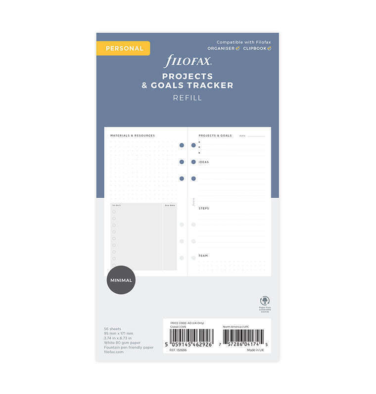FILOFAX PERSONAL (9,5x17,1cm) ΑΝΤΑΛΛΑΚΤΙΚΟ PROJET AND GOALS TRACKER (ΠΑΡΑΚΟΛΟΥΘΗΣΗ ΕΡΓΩΝ ΚΑΙ ΣΤΟΧΩΝ) 132686