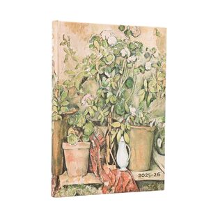 2025 2026 ΗΜΕΡΟΛΟΓΙΟ ΕΒΔΟΜΑΔΙΑΙΟ PAPERBLANKS 18ΜΗΝΟ MIDI 13x18cm CEZANNE S TERRACOTTA POTS AND FLOWERS DE07099