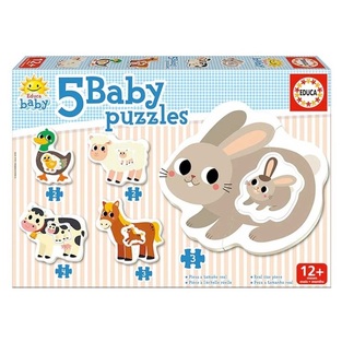 EDUCA ΠΑΖΛ 5 ΤΕΜΑΧΙΩΝ BABY FARM ANIMALS 17574