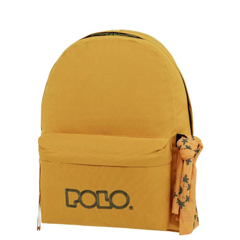 POLO ΣΧΟΛΙΚΗ ΤΣΑΝΤΑ ΣΑΚΙΔΙΟ ΠΛΑΤΗΣ ΜΕ ΜΑΝΤΗΛΙ 23lt ΚΙΤΡΙΝΗ ΜΕ ΛΑΔΙ ΓΡΑΜΜΑΤΑ 901135 7565