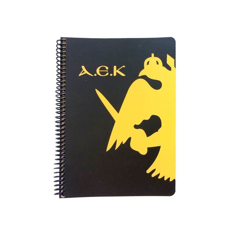 BACK ME UP ΤΕΤΡΑΔΙΟ ΣΠΙΡΑΛ 17x25cm 2 ΘΕΜΑΤΩΝ 70φ ΑΕΚ OFFICIAL ΔΙΚΕΦΑΛΟΣ 38600402